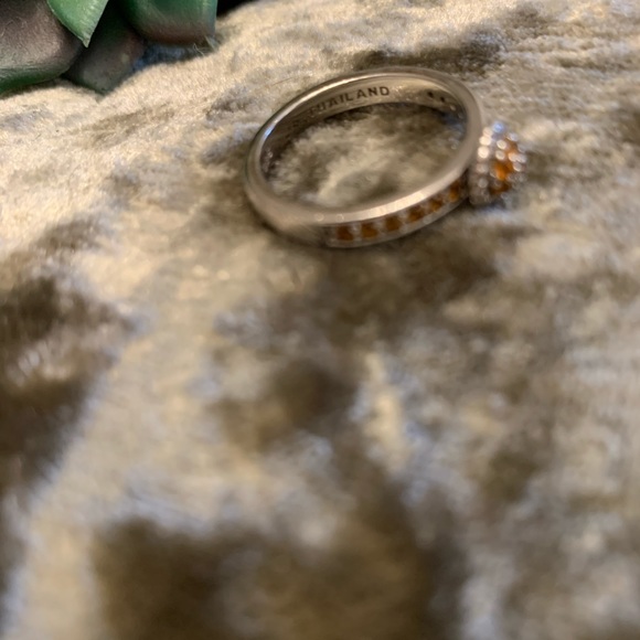 🌟Judith Ripka stackable orange floral ring🌟 - Picture 6 of 8